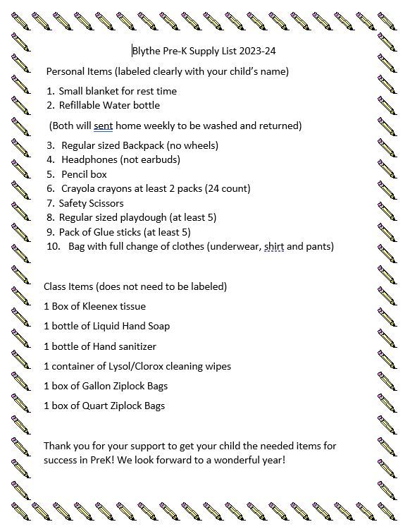 supply list 